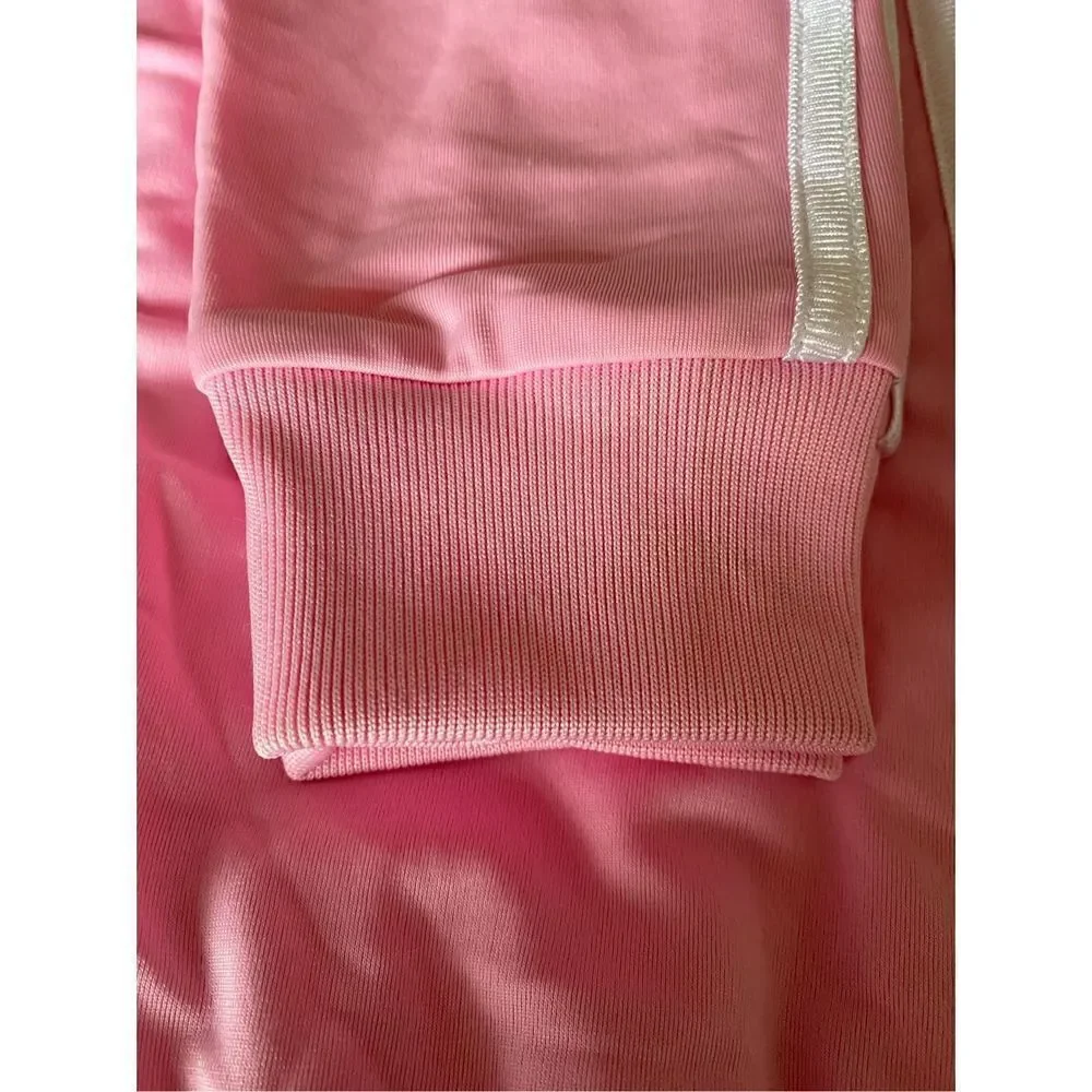 Adidas girls, youth pink white stripe jogger pants 6X